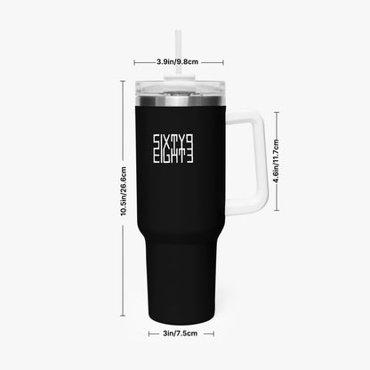 Sixty Eight 93 Logo White Black 40oz Hydrator Tumbler Cup