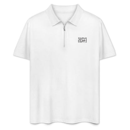 Sixty Eight 93 Men's White Zip-Up Polo Set