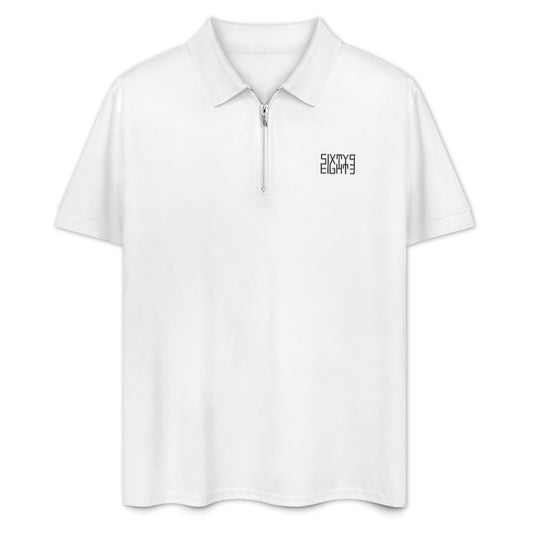 Sixty Eight 93 Men's White Zip-Up Polo Set