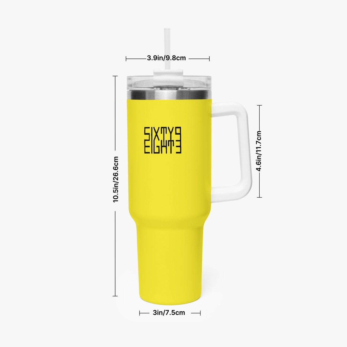 Sixty Eight 93 Logo Black Lemonade 40oz Hydrator Tumbler Cup