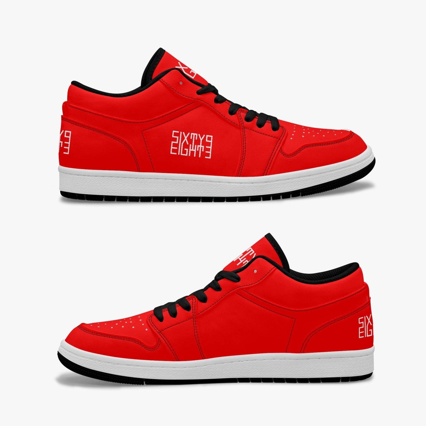 Sixty Eight 93 Logo White Red SENTLT1 Shoes