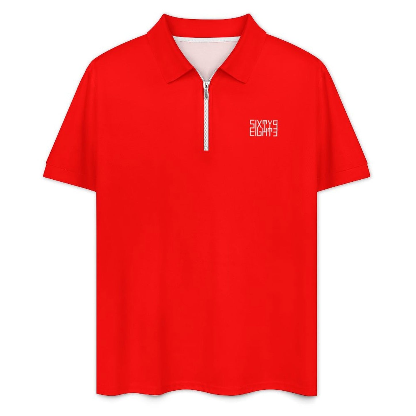 Sixty Eight 93 Men's Red Zip-Up Polo Set