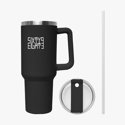 Sixty Eight 93 Logo White Black 40oz Hydrator Tumbler Cup