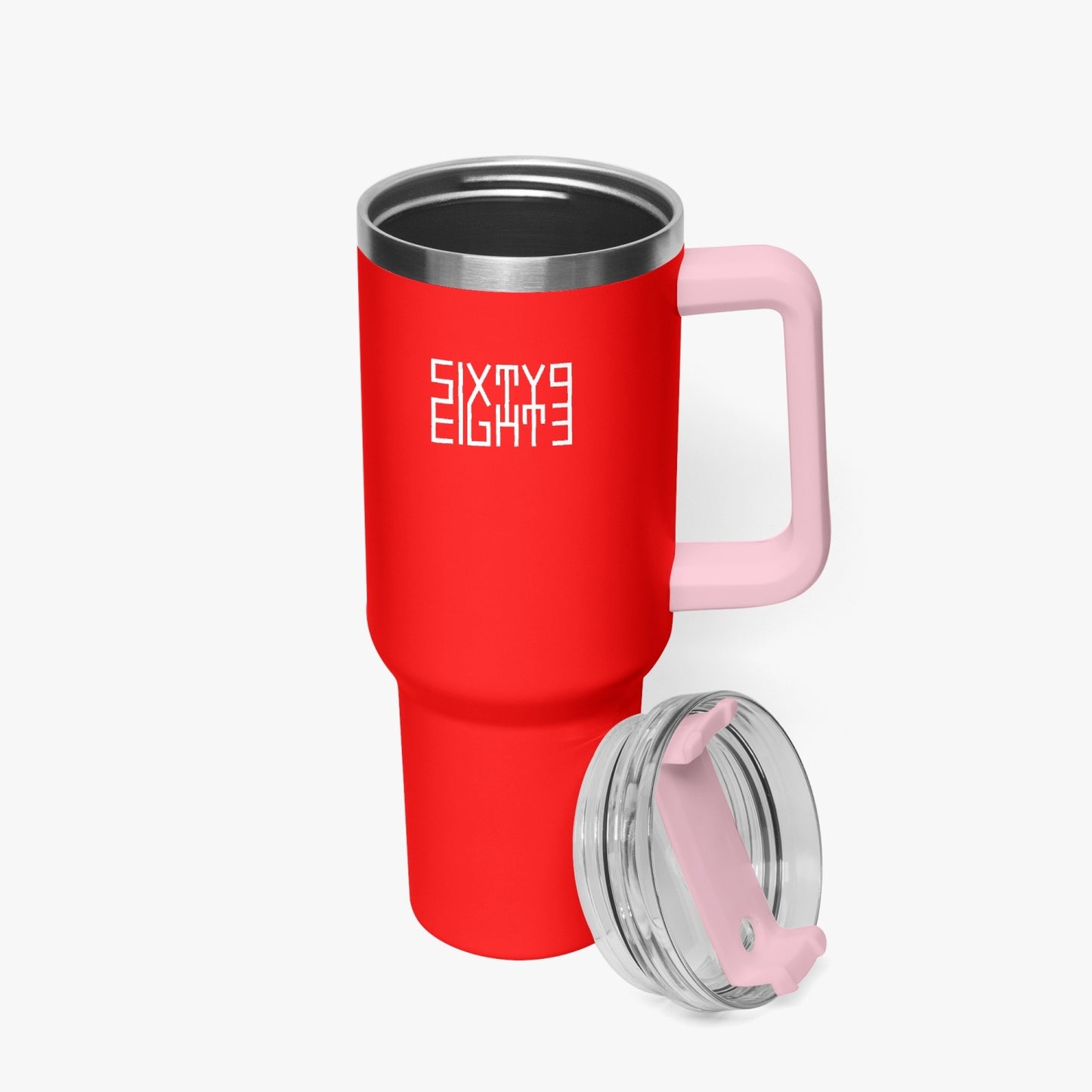 Sixty Eight 93 Logo White Red 40oz Hydrator Tumbler Cup