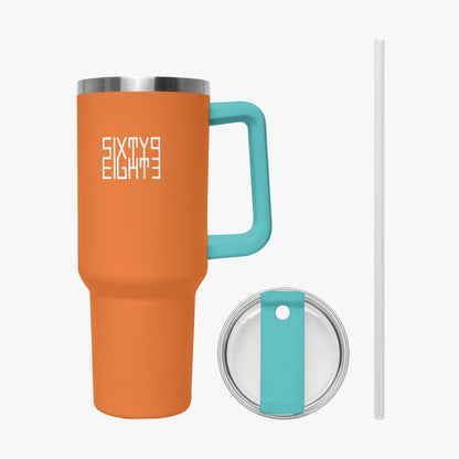 Sixty Eight 93 Logo White Netherland Orange 40oz Hydrator Tumbler Cup