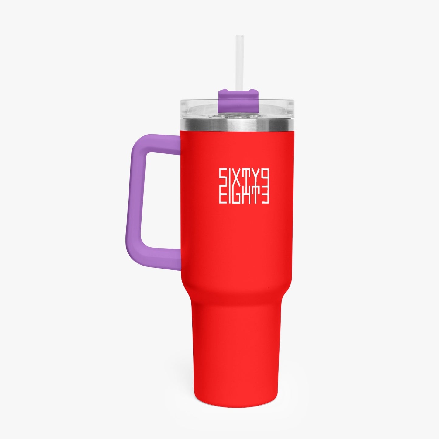 Sixty Eight 93 Logo White Red 40oz Hydrator Tumbler Cup