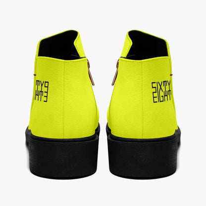 Sixty Eight 93 Logo Black Lemonade Suede Zipper Boots