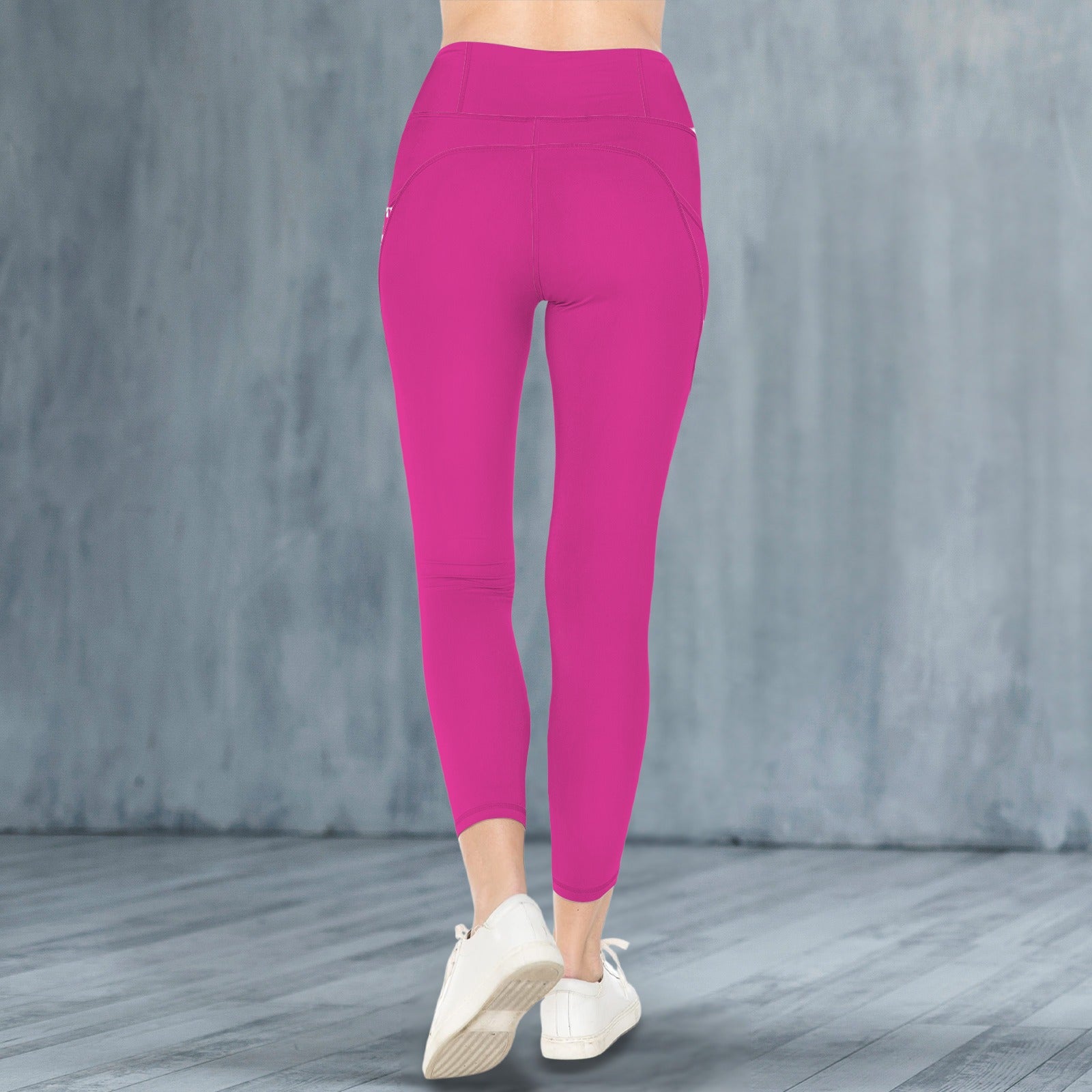 Elegant Rose High Waist Pockets Leggings