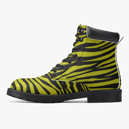 Sixty Eight 93 Logo White Zebra Black Lemonade Leather Boots