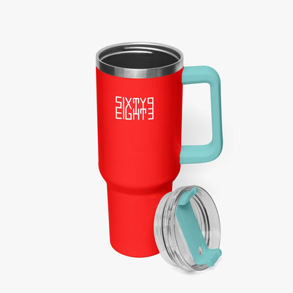 Sixty Eight 93 Logo White Red 40oz Hydrator Tumbler Cup