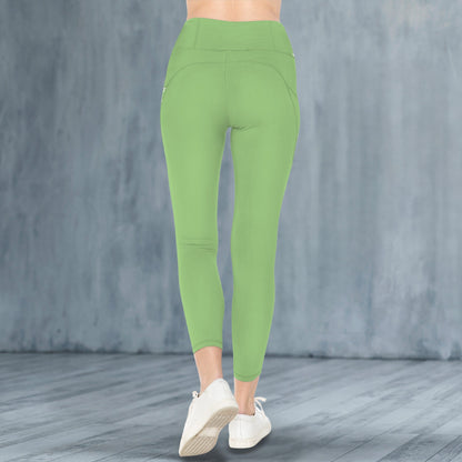 Pistachio Green High Waist Pockets Leggings