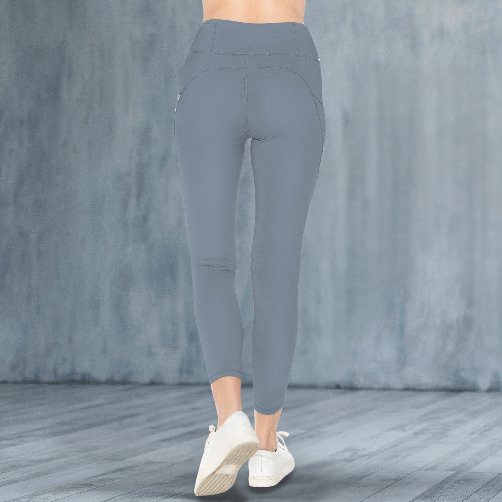 Slate Grey High Waist Pockets Leggings