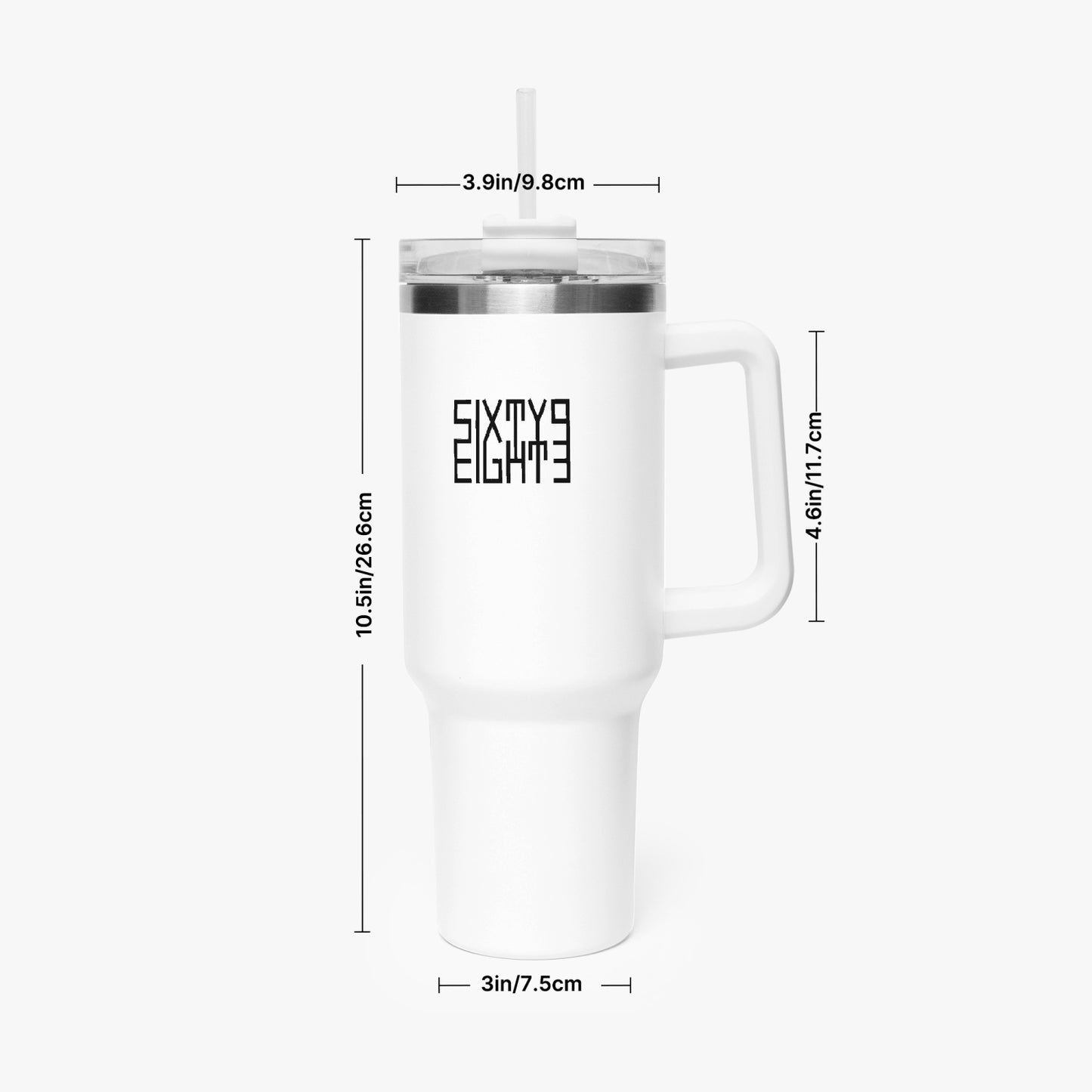 Sixty Eight 93 Logo Black White 40oz Hydrator Tumbler Cup