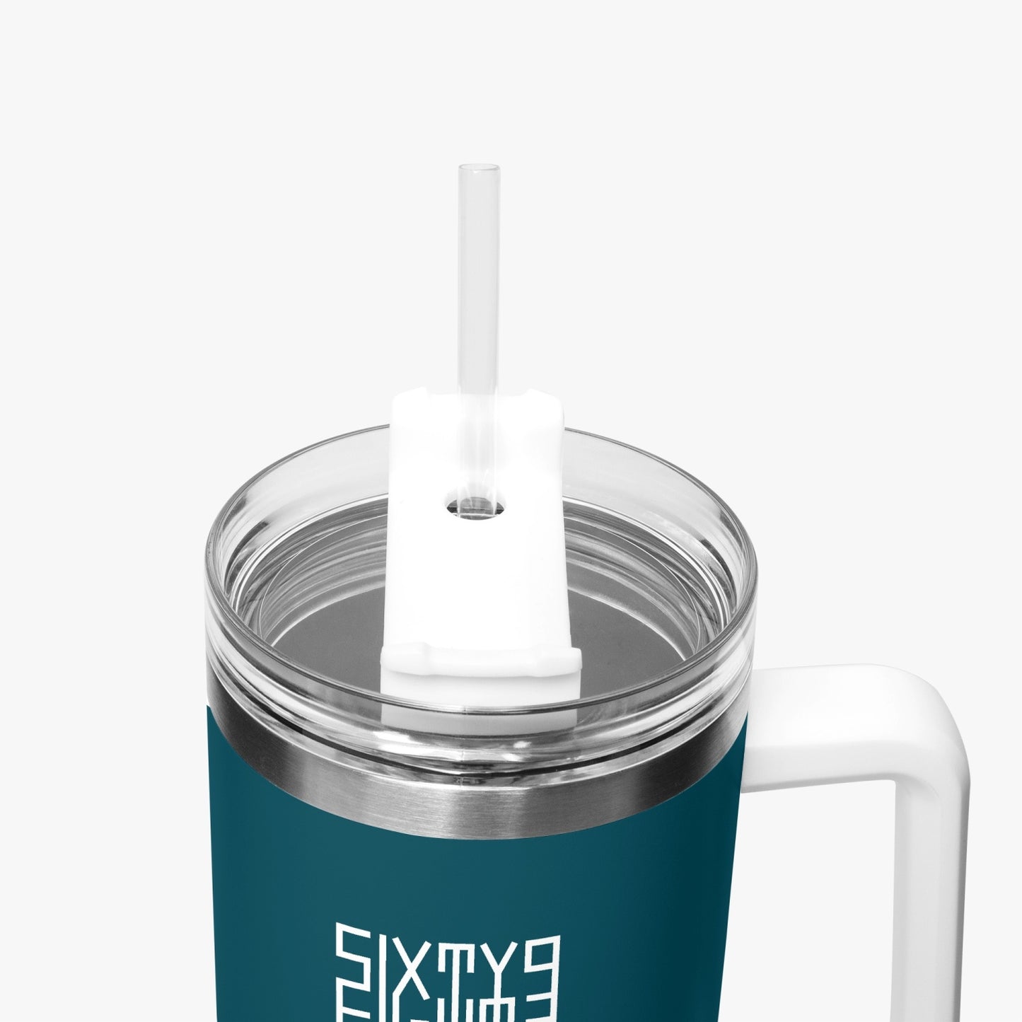 Sixty Eight 93 Logo White Dark Teal 40oz Hydrator Tumbler Cup