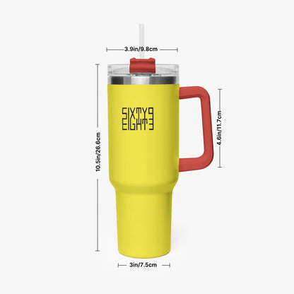 Sixty Eight 93 Logo Black Lemonade 40oz Hydrator Tumbler Cup