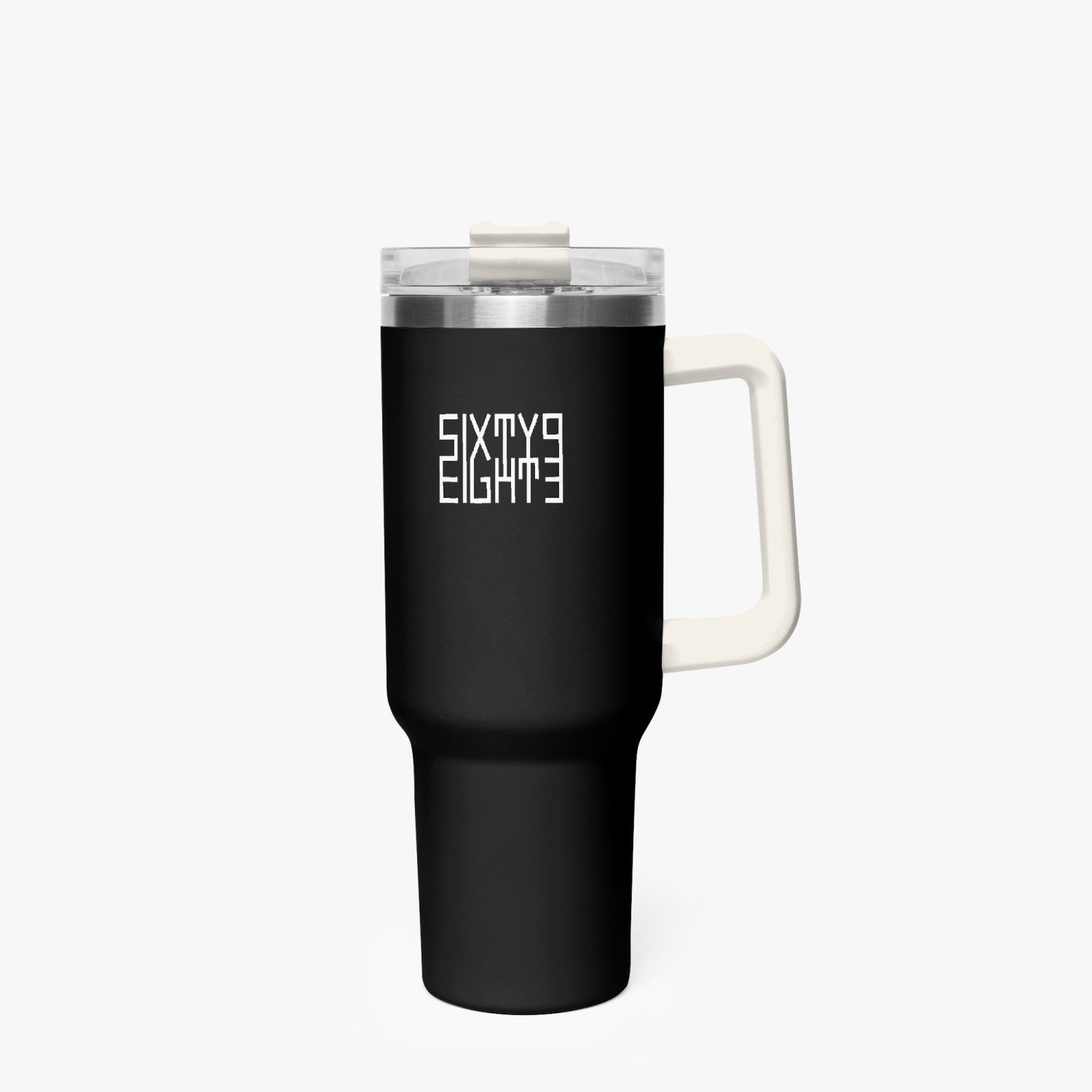 Sixty Eight 93 Logo White Black 40oz Hydrator Tumbler Cup