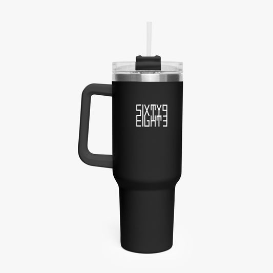 Sixty Eight 93 Logo White Black 40oz Hydrator Tumbler Cup