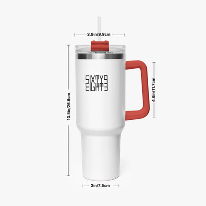 Sixty Eight 93 Logo Black White 40oz Hydrator Tumbler Cup