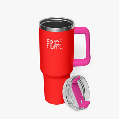 Sixty Eight 93 Logo White Red 40oz Hydrator Tumbler Cup