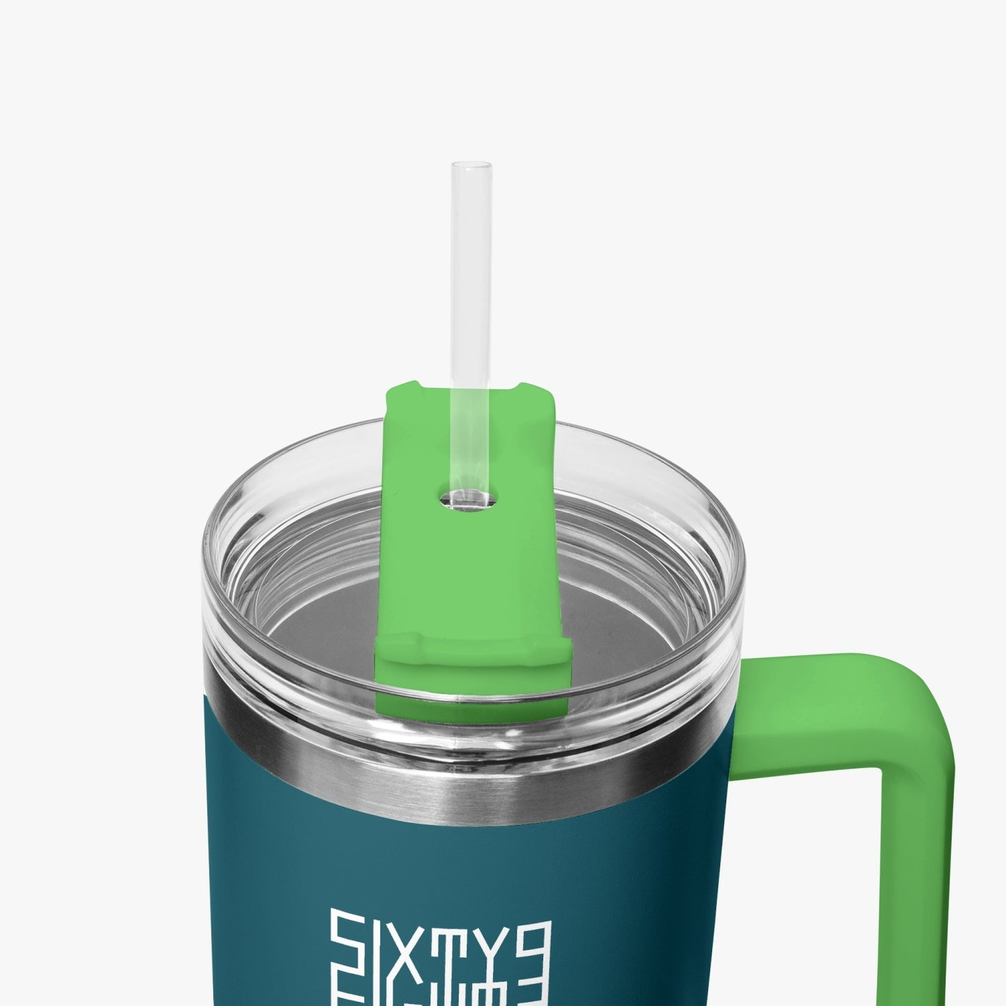 Sixty Eight 93 Logo White Dark Teal 40oz Hydrator Tumbler Cup