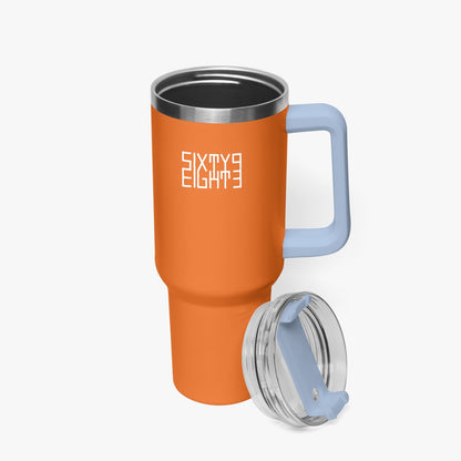 Sixty Eight 93 Logo White Netherland Orange 40oz Hydrator Tumbler Cup