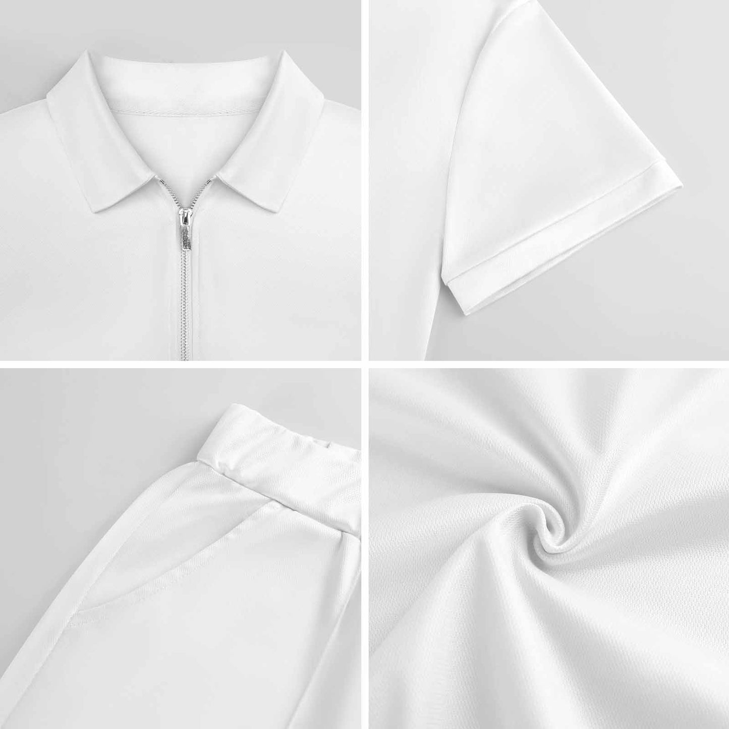 Sixty Eight 93 Men's Peach Zip-Up Polo Set