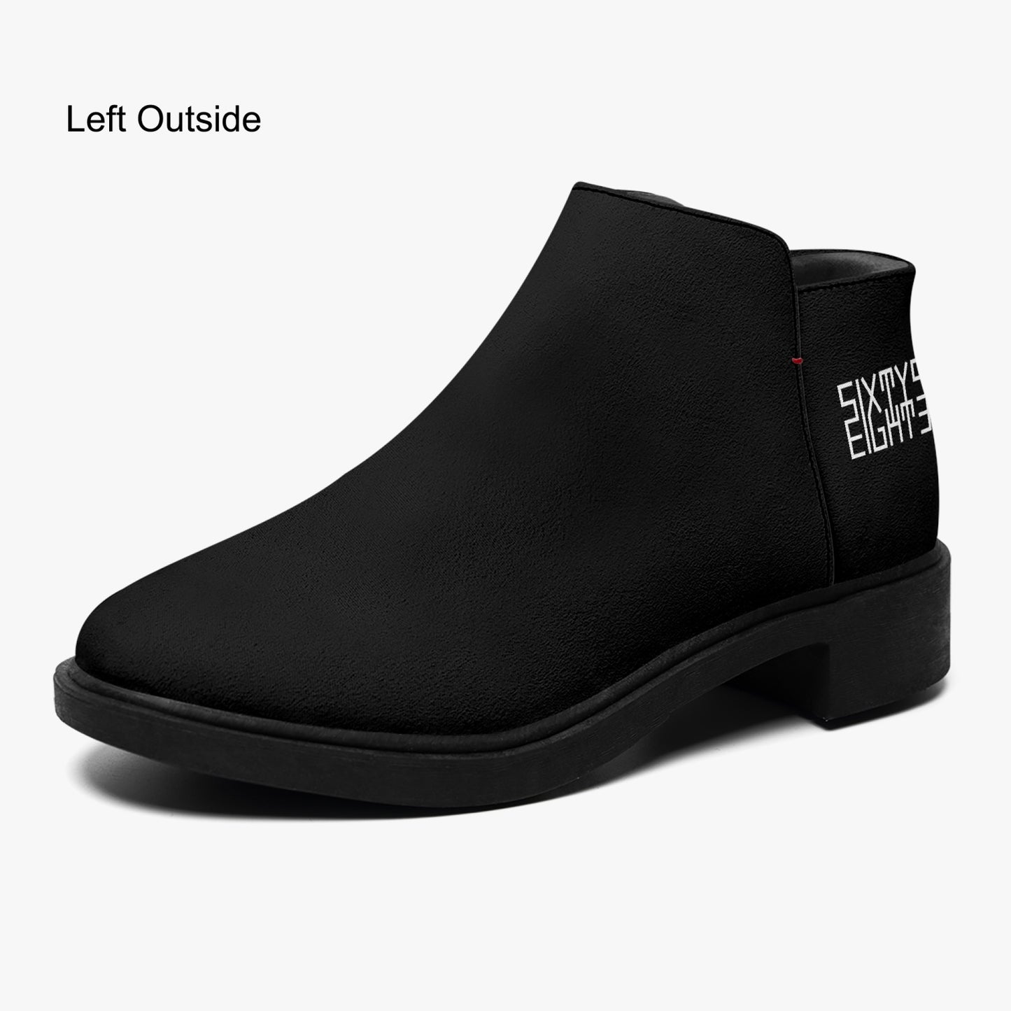 Sixty Eight 93 Logo White Black Suede Zipper Boots