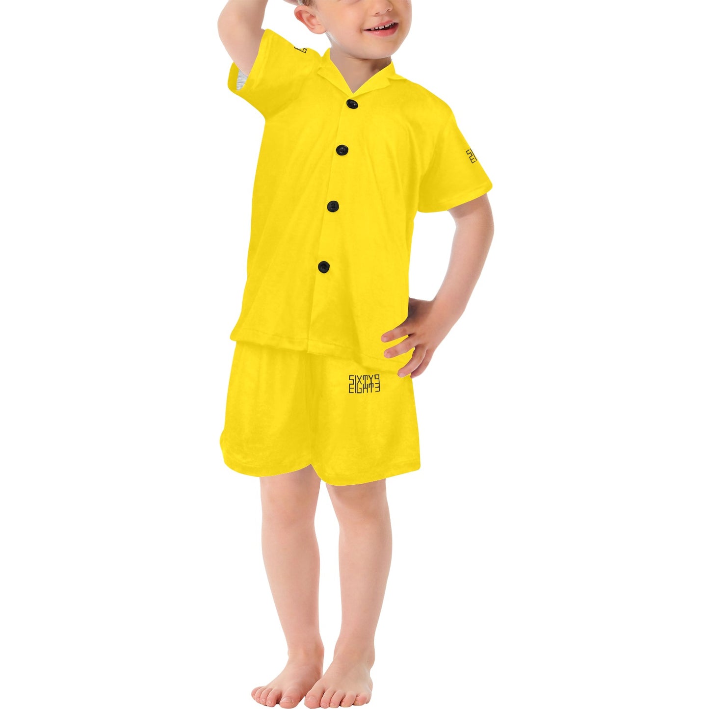 Sixty Eight 93 Little Boys' V-Neck Short Pajama Set