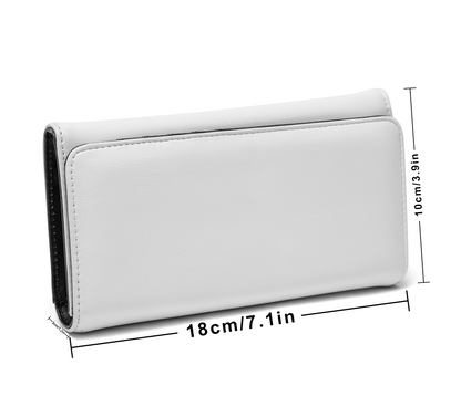 Sixty Eight 93 Logo White Grey Foldable Wallet