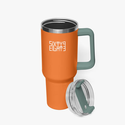 Sixty Eight 93 Logo White Netherland Orange 40oz Hydrator Tumbler Cup