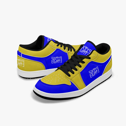 Sixty Eight 93 Logo White Blue & Gold SENTLT1 Shoes