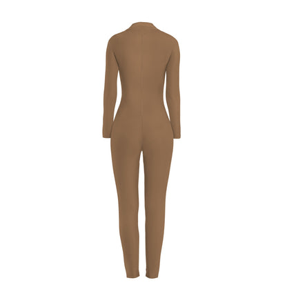 Sixty Eight 93 Chocolate Brown Skinny Fit Jumpsuit