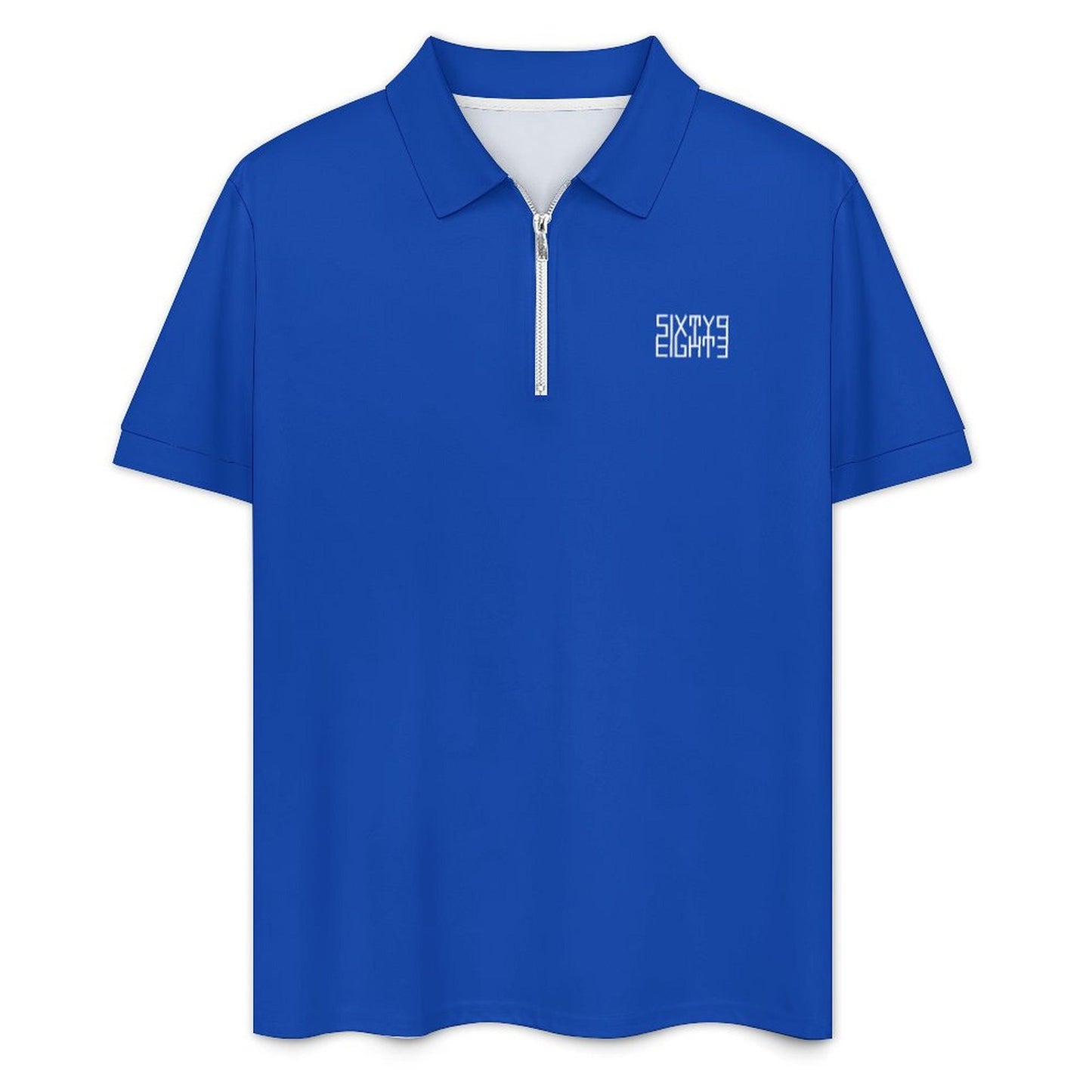 Sixty Eight 93 Men's Blue Zip-Up Polo Set