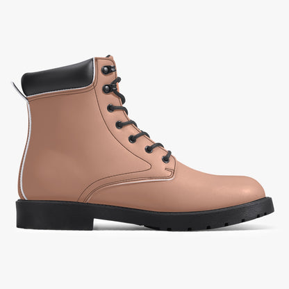 Sixty Eight 93 Logo White Peach Leather Boots