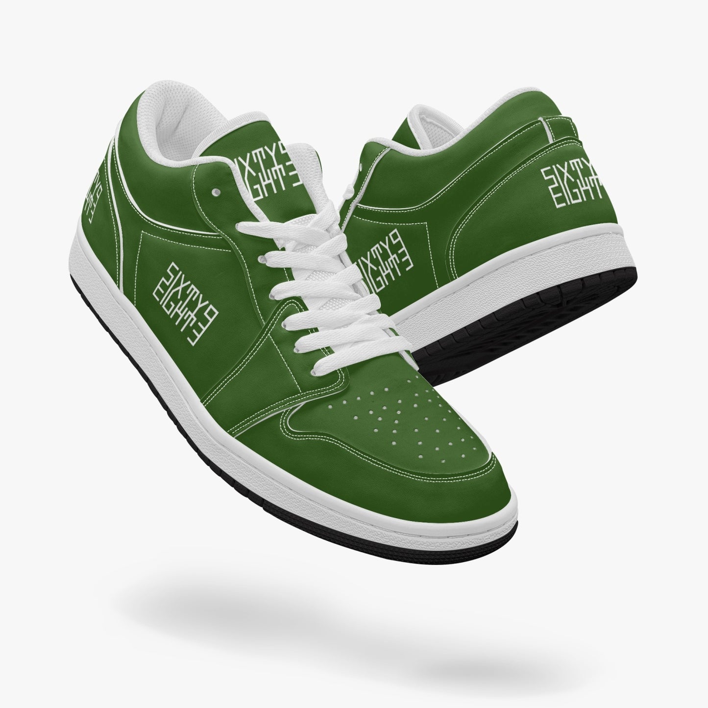 Sixty Eight 93 Logo White Forest Green SENTLT1 Shoes