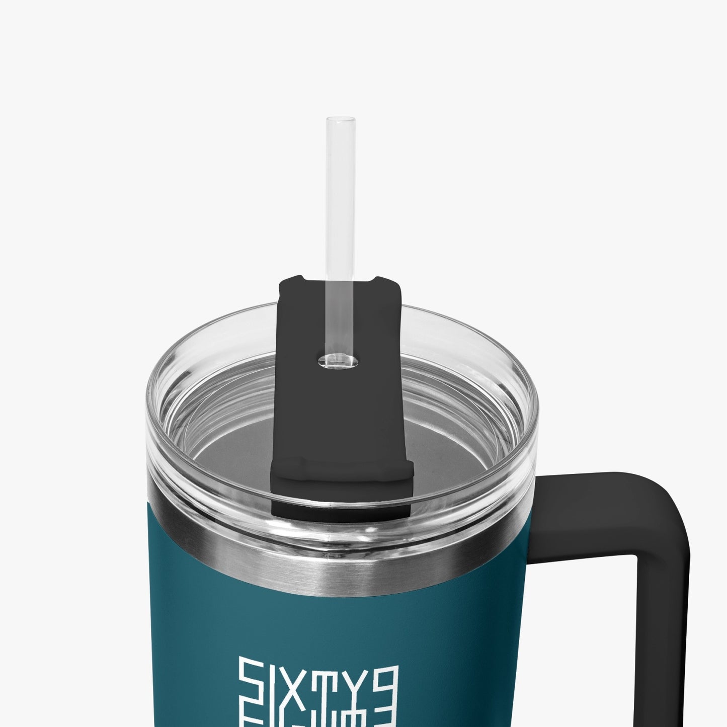 Sixty Eight 93 Logo White Dark Teal 40oz Hydrator Tumbler Cup