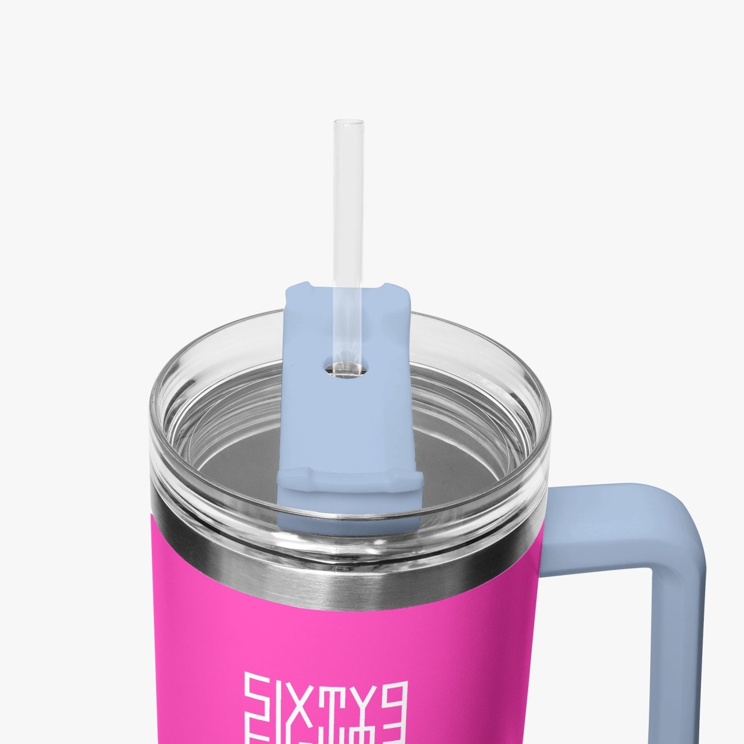 Sixty Eight 93 Logo White Fuchsia 40oz Hydrator Tumbler Cup