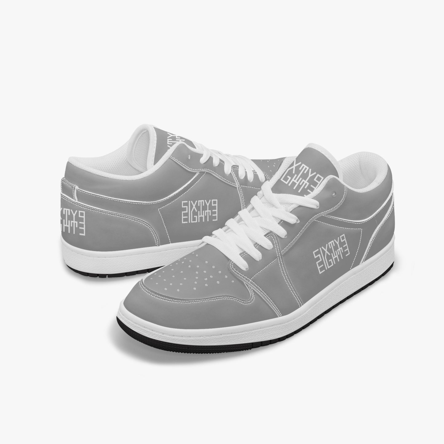 Sixty Eight 93 Logo White Grey SENTLT1 Shoes