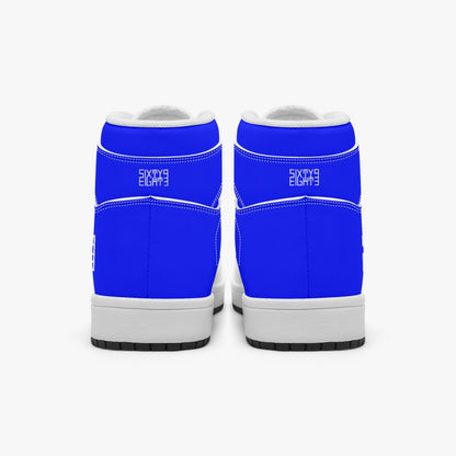 Sixty Eight 93 Logo White Blue Kids High-Top Shoes