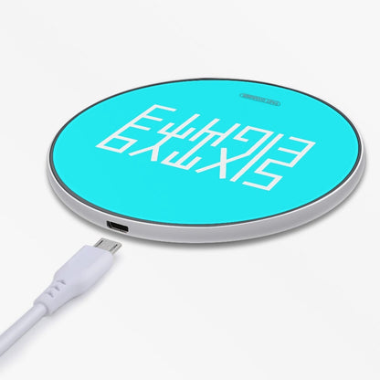 Sixty Eight 93 Logo White Aqua Blue 10W Wireless Charger