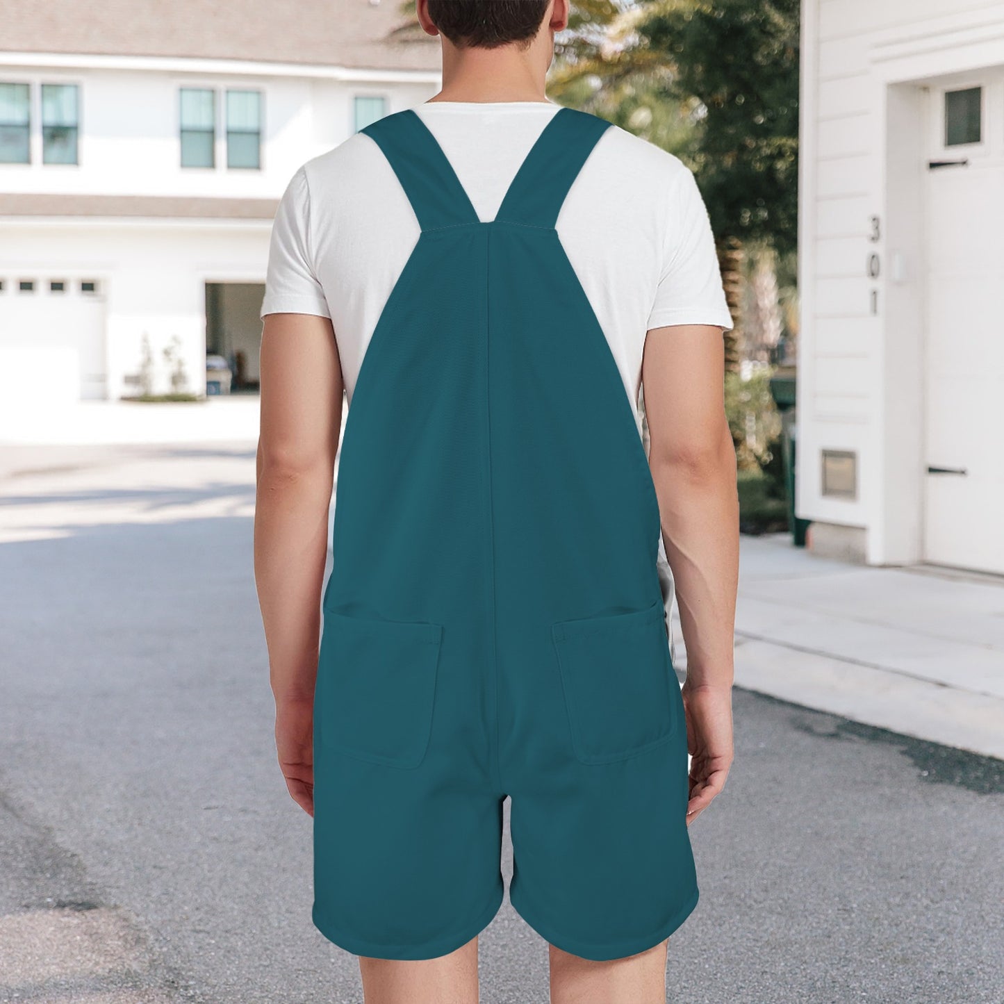 Sixty Eight 93 Logo White Dark Teal Overalls
