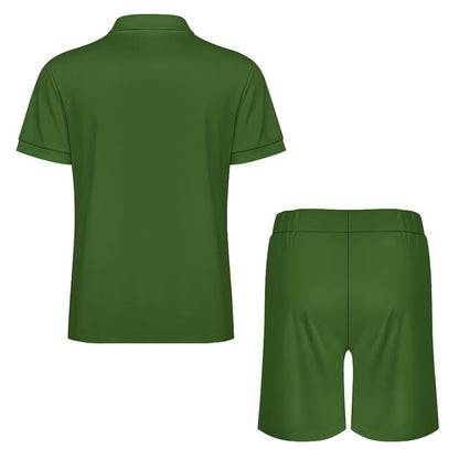 Sixty Eight 93 Men's Mughal Green Zip-Up Polo Set