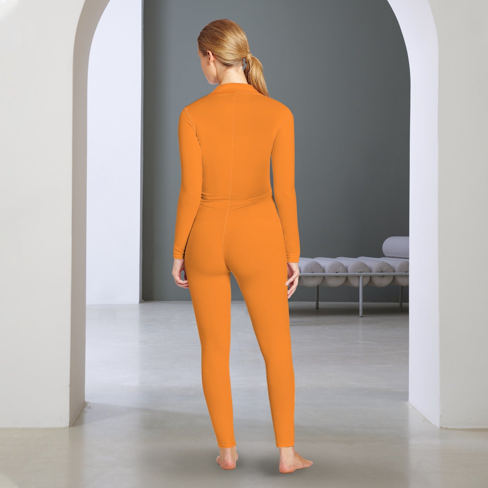 Sixty Eight 93 Orange Skinny Fit Jumpsuit