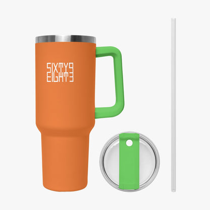 Sixty Eight 93 Logo White Netherland Orange 40oz Hydrator Tumbler Cup