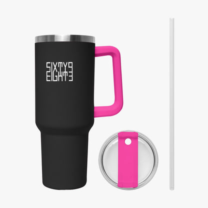 Sixty Eight 93 Logo White Black 40oz Hydrator Tumbler Cup