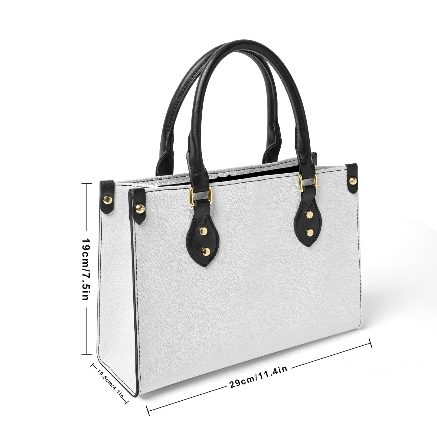 Sixty Eight 93 Logo White Chocolate Women's Tote Bag With Black Handle