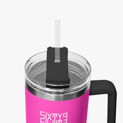 Sixty Eight 93 Logo White Fuchsia 40oz Hydrator Tumbler Cup