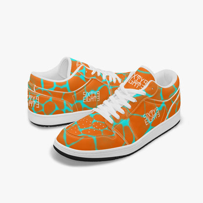 Sixty Eight 93 Logo White Boa Orange & Aqua Blue SENTLT1 Shoes