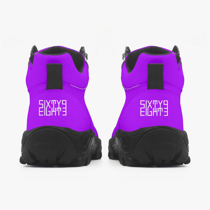 Sixty Eight 93 Logo White Grape High Top Boots