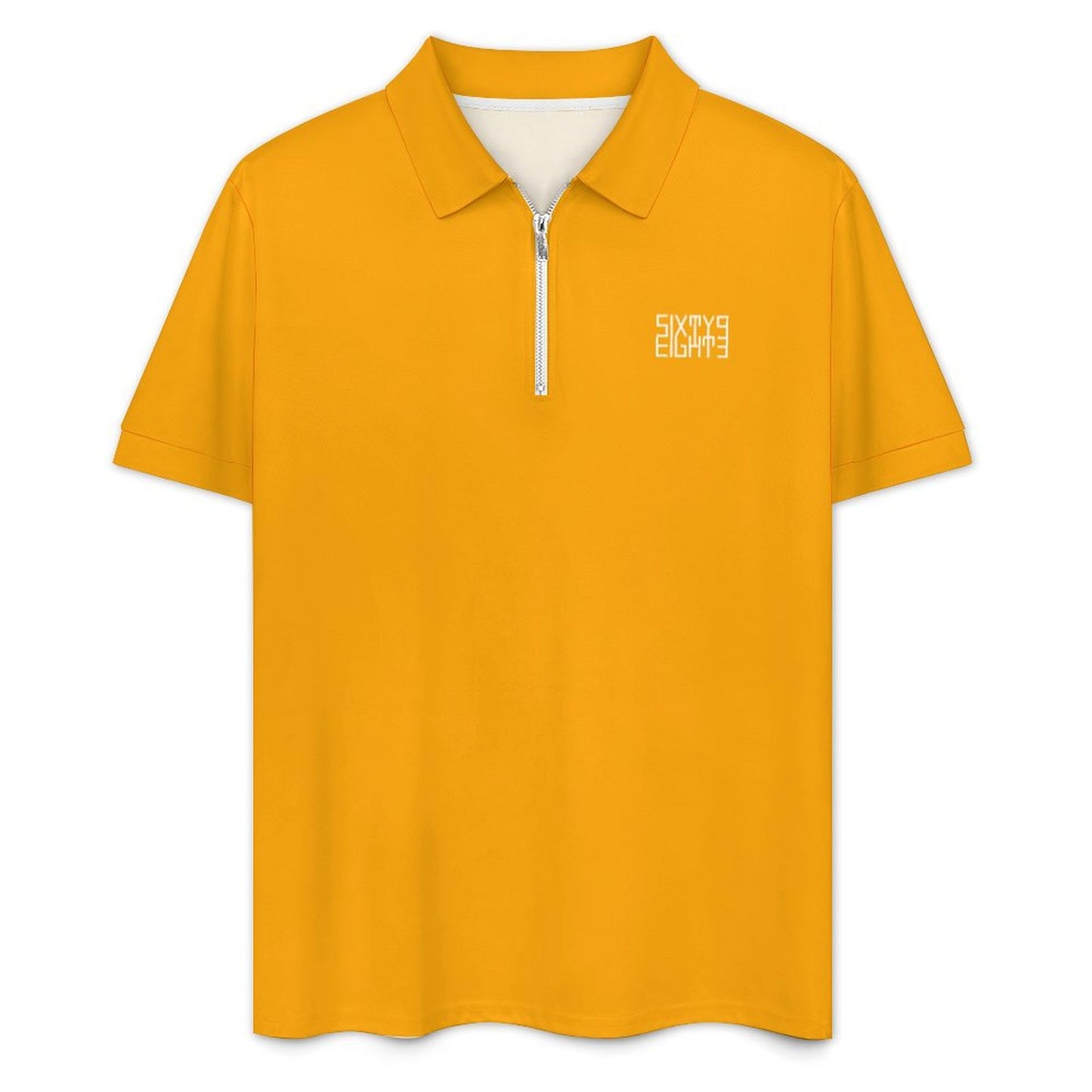 Sixty Eight 93 Men's Orange Zip-Up Polo Set
